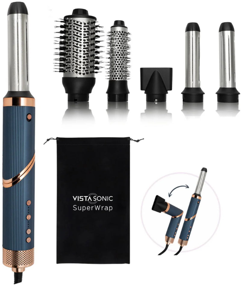 VistaSonic SuperWrap® 5-en-1 Multistyler – Brosse soufflante, boucleur et lisseur à air