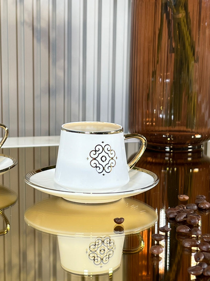 ZELLERFELD Ottoman Tasses à café en porcelaine 6 personnes - Bella Home