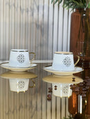 ZELLERFELD Ottoman Tasses à café en porcelaine 6 personnes - Bella Home