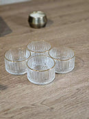 TREND HOME ROYAL GLASS Lot de 4 coupelles apéritif en verre gold