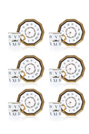 ACAR TIMELESS Set de 6 tasses à café en porcelaine - 90 ml ACAR 3 TIL 3 TIME 6 Porzellan-Kaffeetassen-Set ACAR TIMELESS 6 Kişilik Kahve Fincanı Takımı - 90 ml