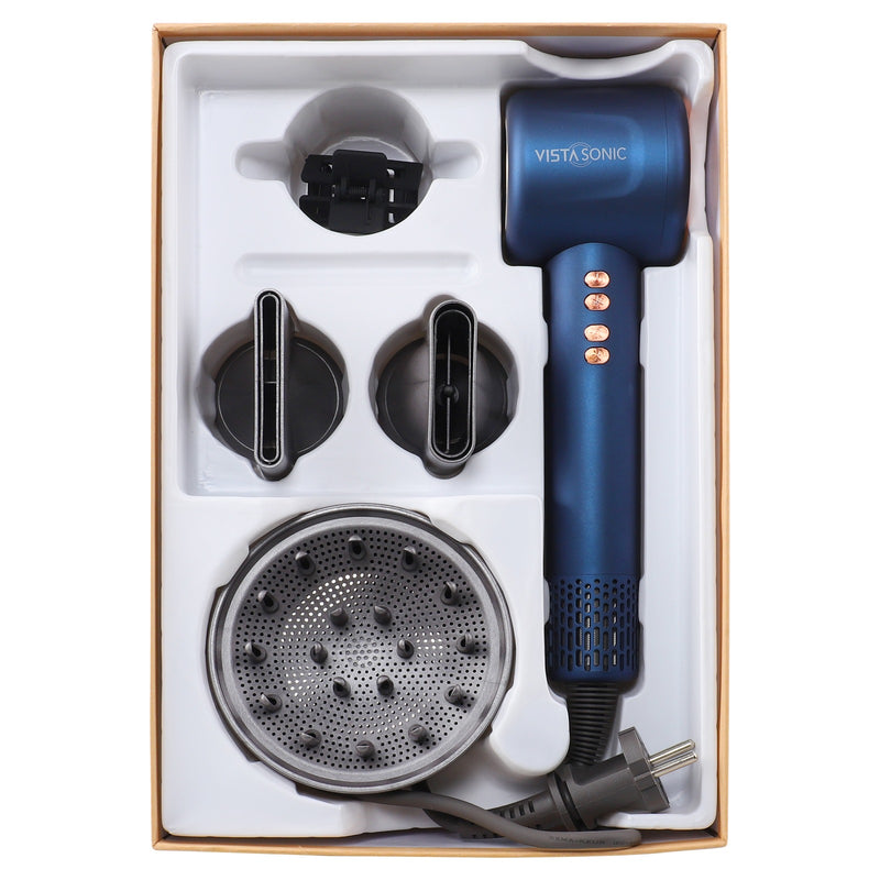 VistaSonic Sèche-cheveux ionique Super Föhn® – 2200W avec diffuseur pour cheveux bouclés