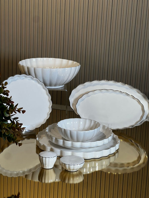 ACAR PASSION GOLD Service de table 29 pièces 6 Personnes