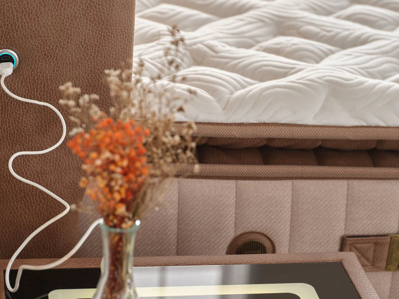 BAMBI BIOSALT Lit coffre, Tête de lit et Matelas au Sel de Roche - Bella Home