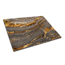 BELLART - Marbre Doré - Planche à découper en verre à impression UV 35x25 cm