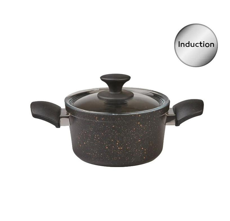 KARACA BIOGRANIT BLACK GOLD Induction batterie de cuisine 7 pièces - induksiyon tabanli 7 parca tencere seti