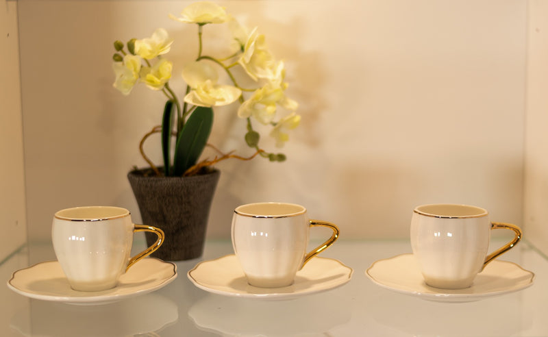 KARACA SARKAS Set de tasses à café 12 pièces 6 personnes - 6 Kişilik Kahve Fincanı Takımı