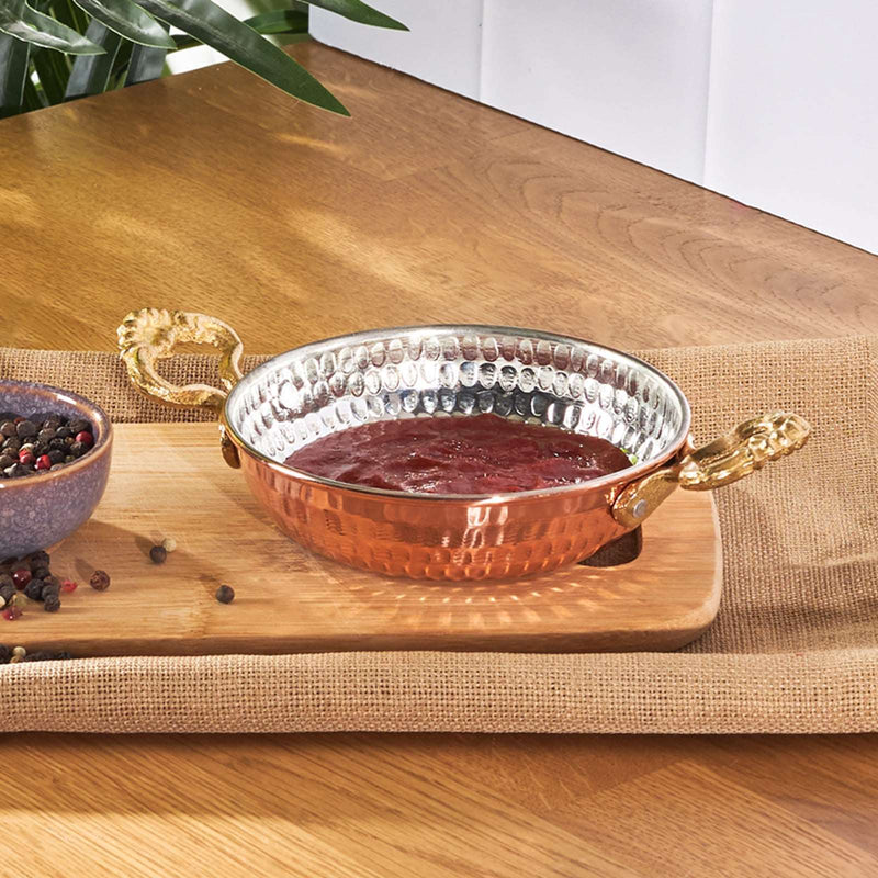 KARACA ANTIK Poêle en cuivre 12 cm - Bakır Sahan 12 cm