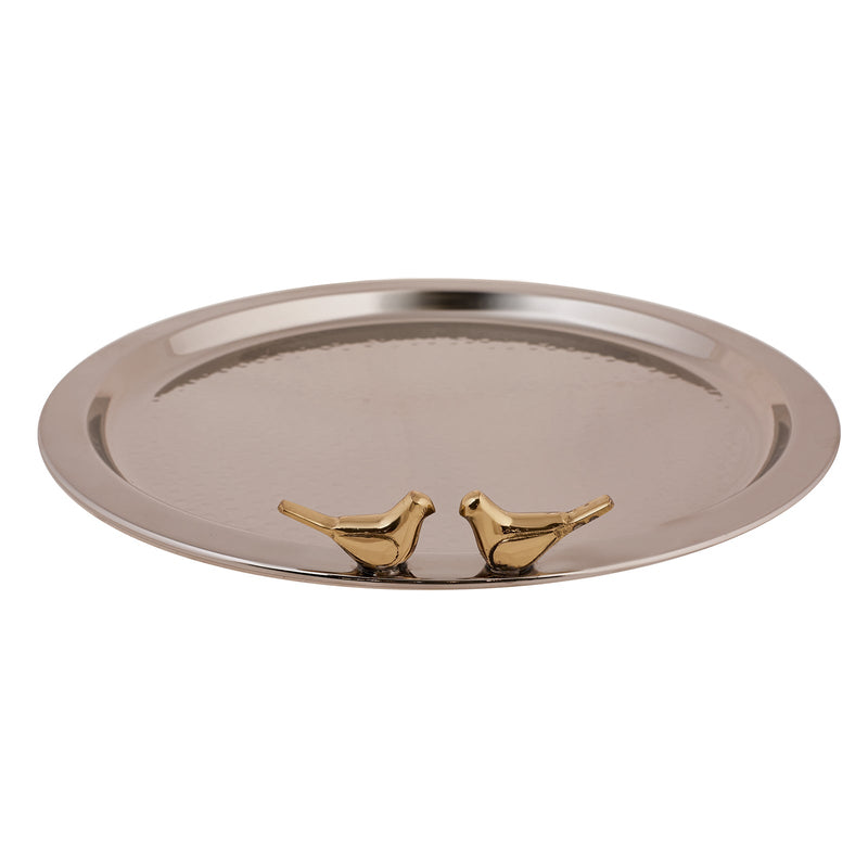 KARACA BIRDY Plateau argent 30 cm - Tepsi gümüş 30 cm