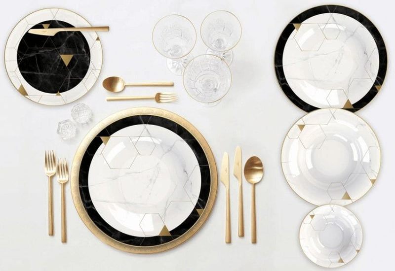 KARACA GEM Service de table 24 pièces 6 personnes - Bella-Home: art de la table, verrerie, trousseau de mariée, décoration