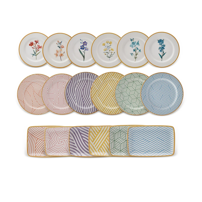 KARACA BOTANICA NEW Service de table 18 pièces 6 personnes 18 Parça 6 kişilik yemek takımı