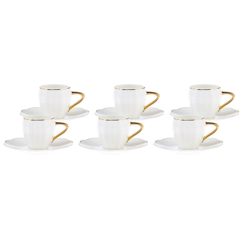 KARACA SARKAS Set de tasses à café 12 pièces 6 personnes - 6 Kişilik Kahve Fincanı Takımı