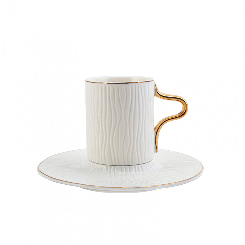 KARACA AGED Set de tasses à café 12 pièces 6 personnes - Kahve fincan takımı 12 parça 6 kişilik