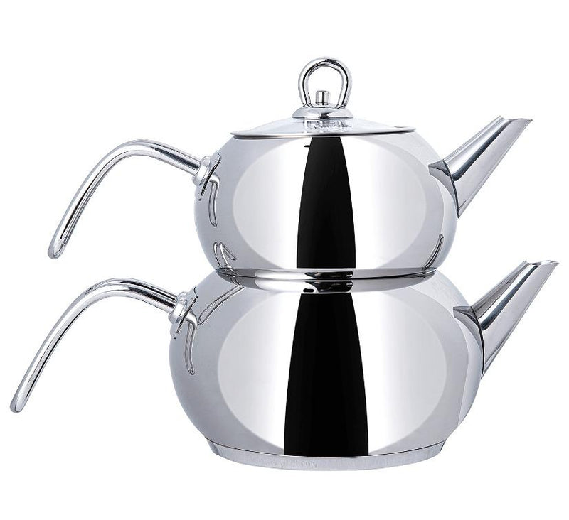 KARACA 3D Théière 3 étages Karaca 3D PowerSteel Pro 316 Çelik Çaydanlık Takımı