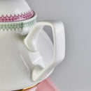 KARACA BOUQUET Théière en émail et porcelaine - Çaydanlik takimi emaye ve porselen