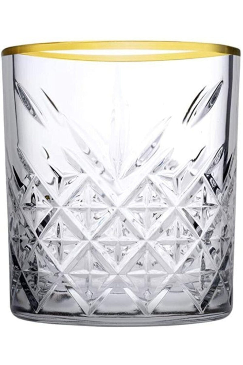 PAŞABAHÇE TIMELESS GOLDEN TOUCH Lot de 4 verres liseré doré de 345 ml - 4'lü Altın yaldızlı Meşrubat Bardağı