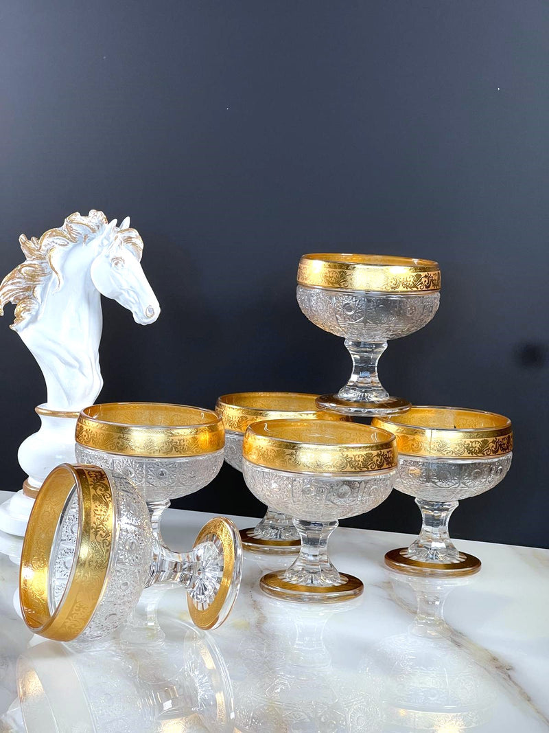 TREND HOME GOLD Set de 6 coupes à glace