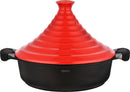 TEFFO LUXE Tajine en céramique et aluminium - Induction 28 cm noir blanc rouge TEFFO LÜKS Seramik ve alüminyum tagine - İndüksiyon 28 cm siyah beyaz kırmızı TEFFO LUXE Tajine aus Keramik und Aluminium - Induktion 28 cm schwarz weiß rot