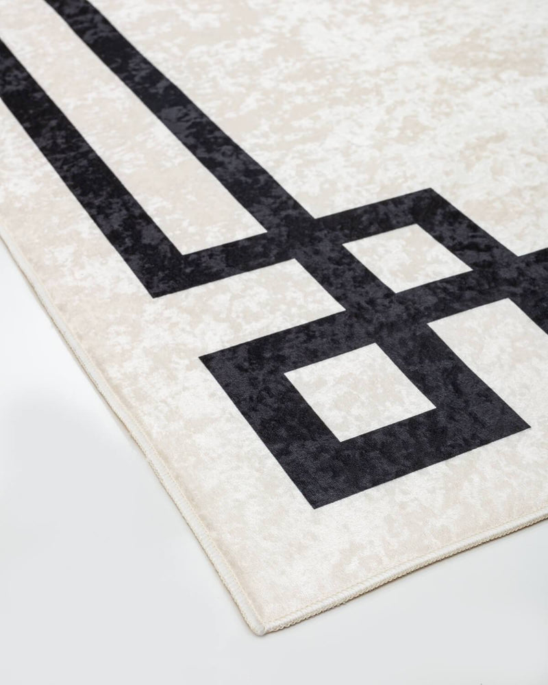 BELLA TAPIS VERSACE Blanc et Noir Tapis lavable antidérapant et antibactérien- Bella-Home: art de la table, verrerie, trousseau de mariée, décoration